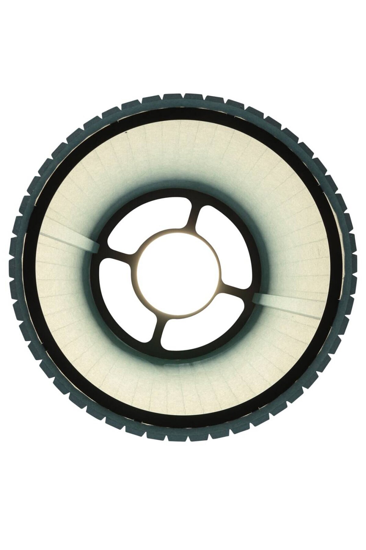 Neuwertig / Akustische LED-Hängeleuchte / PROLICHT 'SPARK PRO'/ türkis / 60 cm