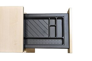 Rollcontainer / Rohde & Grahl / Privatfach / silbergrau / Slim