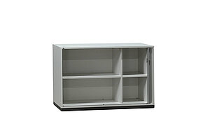 Sideboard / VS Büromöbel / weiß / 120 cm / Akustik-Querrolllade