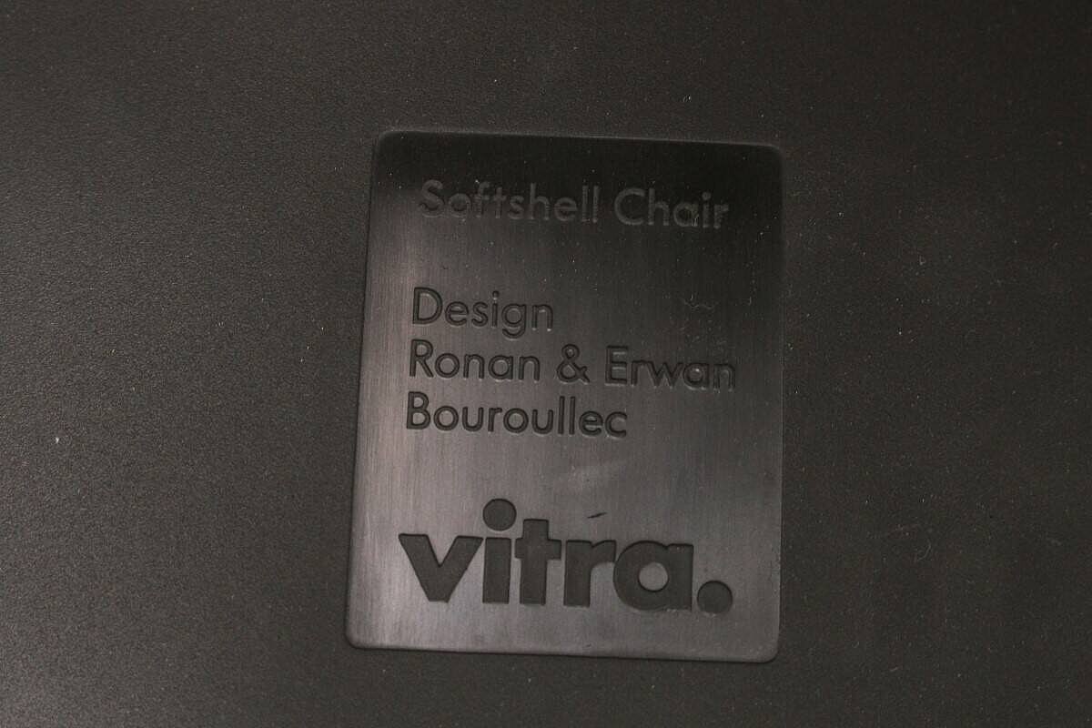 Besucherstuhl / vitra 'Softshell Side Chair' / rapsgelb