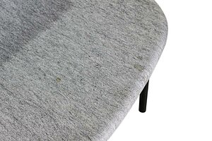 Besucherstuhl / DeVorm 'LJ 2' / Sitzschale Filz hellgrau / stapelbar