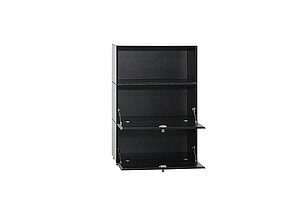 Sideboard / Dobergo 'CUBICO' / Korpus weiß / Innen schwarz / 2 Klappen / 80 cm