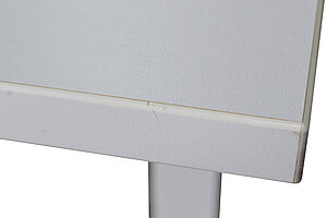 Steh-Sitz-Schreibtisch / Kinnarps 'Polaris Serie P' / weiß / 160 x 80 cm