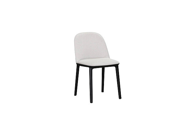 Besucherstuhl / vitra 'Softshell Side Chair' / hellgrau