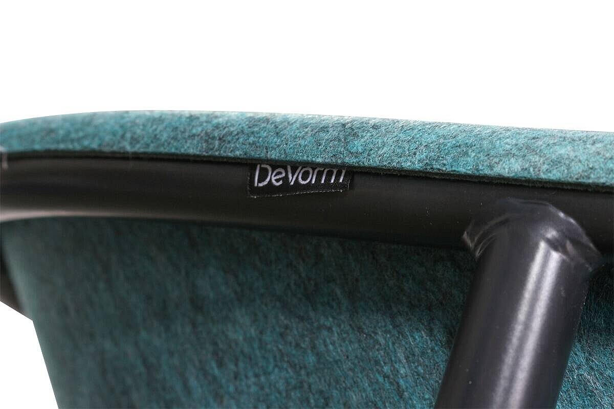 Besucherstuhl / Sessel / DeVorm 'LJ 1' / Sitzschale Filz türkis