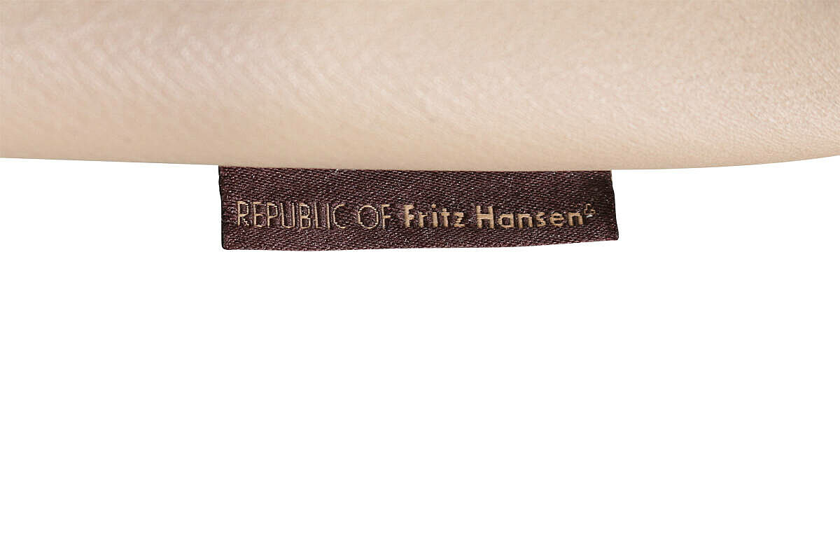 Konferenzstuhl / Fritz Hansen 'OXFORD' / Leder beige / Ringarmlehnen - NP 2998 EUR
