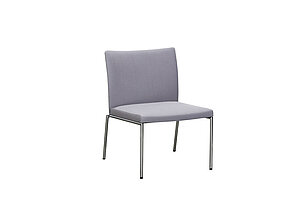 Besucherstuhl / Brunner 'Fina' / grau / 4-Fuß-Gestell