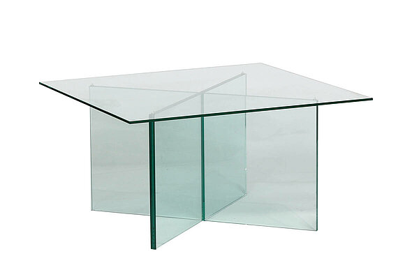 Glastisch / Besprechungstisch / Loungetisch / Beistelltisch / 78 x 73 cm