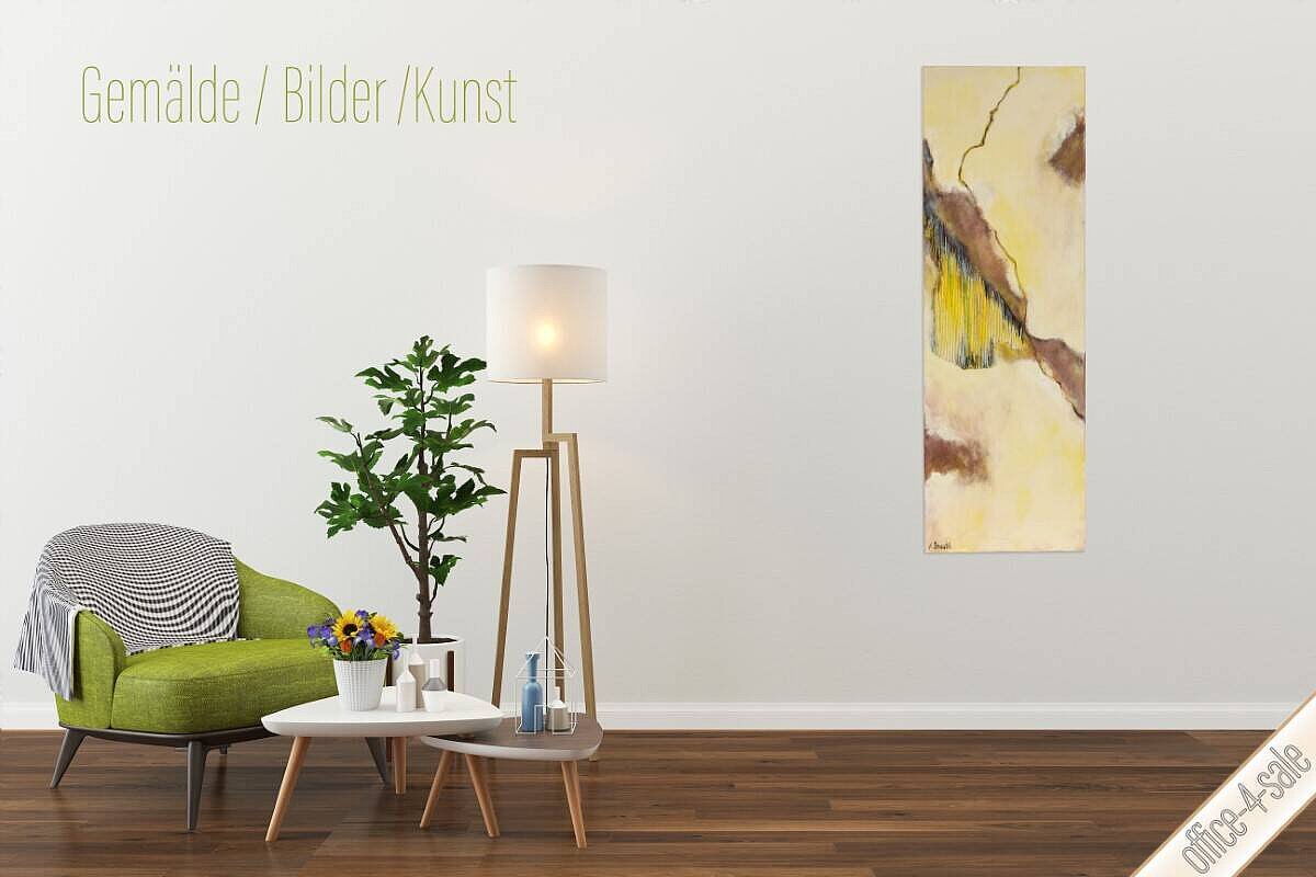 Acrylgemälde 'Licht' von Ulrike Strastil von Strassenheim, 120 x 40 cm