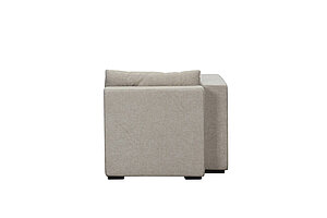 Modulsofa / 2-Sitzer / Materia 'MONOLOG' / braun/beige
