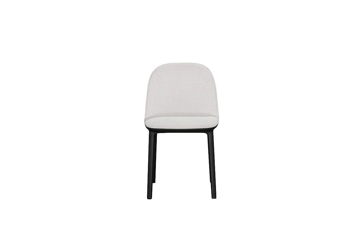 Besucherstuhl / vitra 'Softshell Side Chair' / hellgrau