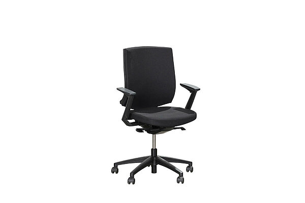 Bürodrehstuhl / Klöber 'Veo' / schwarz / Fußkreuz schwarz