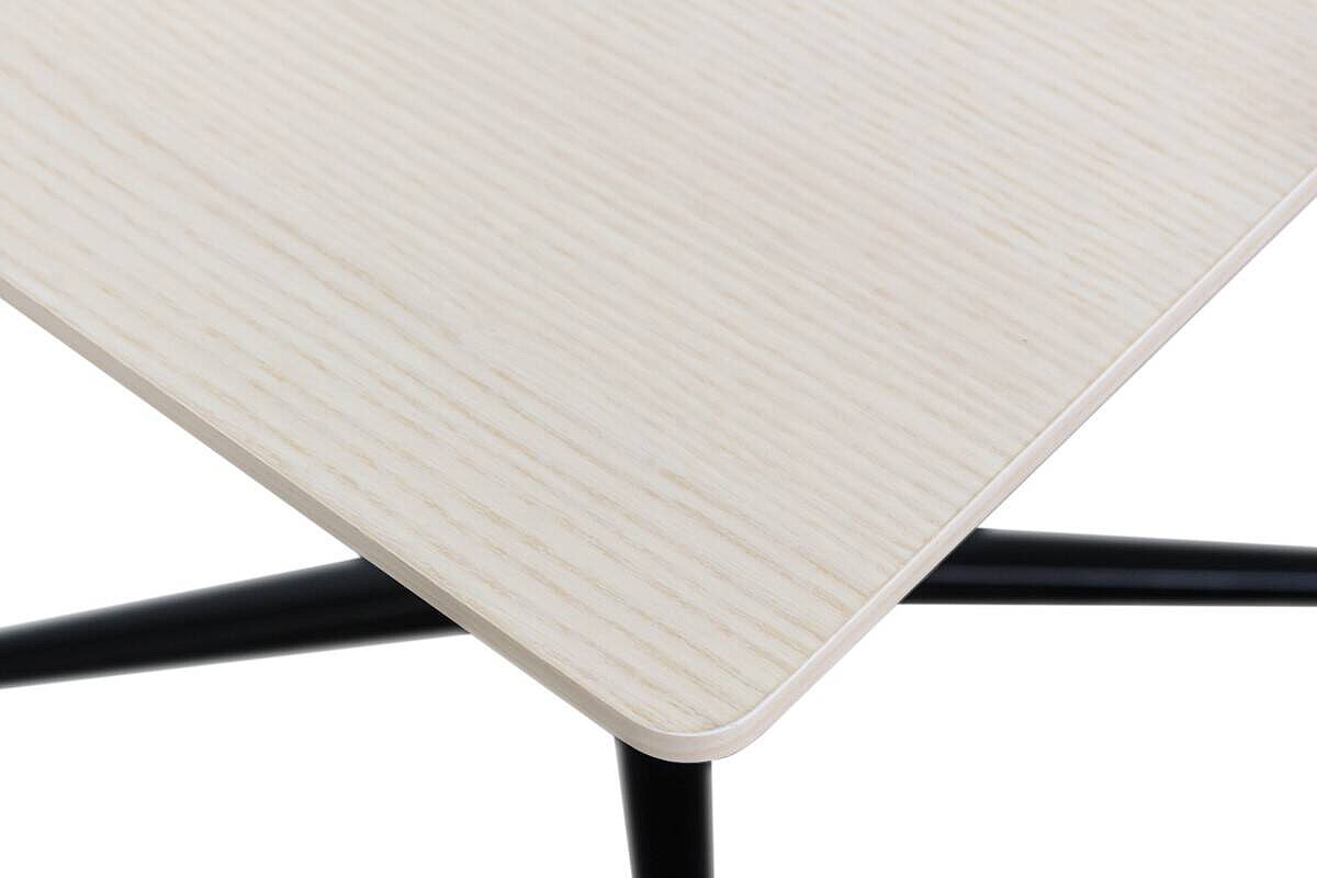 'Unitable' Besprechungstisch in Esche weiß pigmentiert, 80 x 80 cm