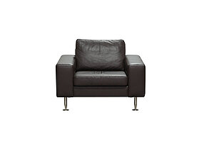 Loungesessel / Kunstleder / braun