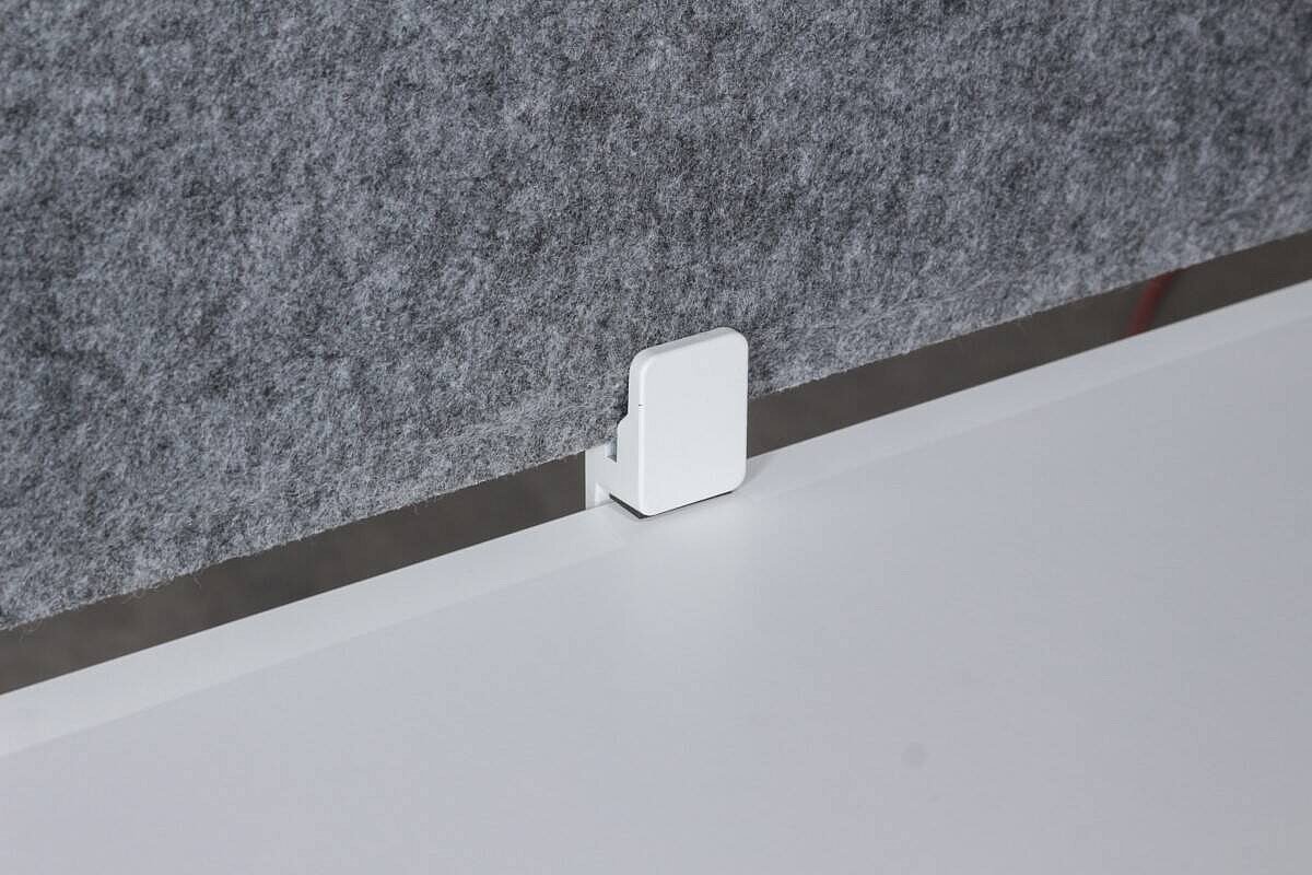 Tischtrennwand / Herman Miller 'Atlas Office Landscape' / dunkelgrau