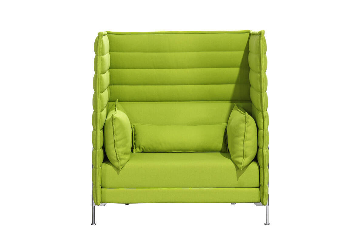 vitra 'Alcove Highback Sofa Love Seat' / lemon