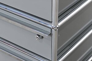 Rollcontainer / USM Haller / 3 Schubladen / mittelgrau