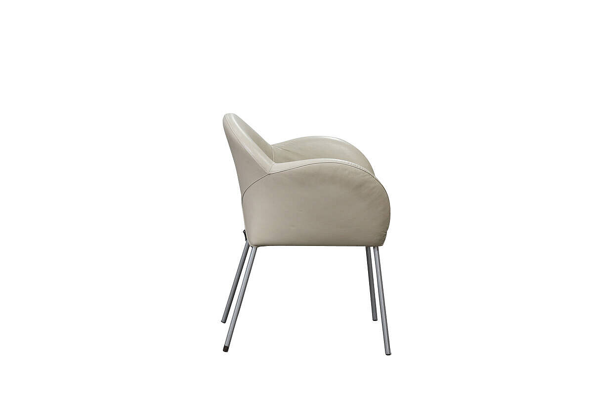 2er Set Besucherstuhl / Gerard van den Berg / Leder beige