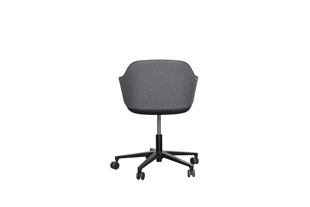 Bürodrehstuhl / Konferenzstuhl / vitra 'Softshell Chair' / dunkelgrau / auf Rollen
