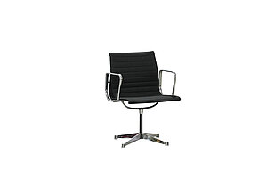 Konferenzstuhl / Herman Miller 'Aluminium Chair EA 108' / Hopsak nero