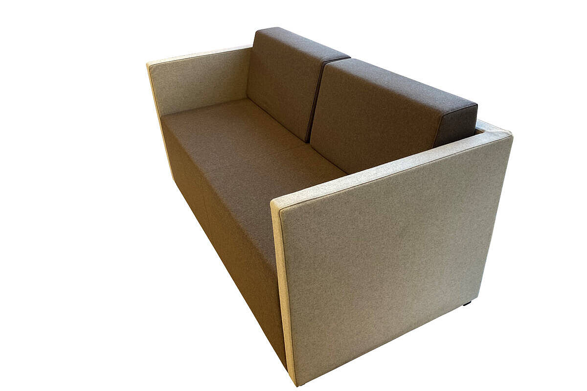 Loungesofa / König & Neurath 'NET.WORK.PLACE 2-Sitzer' / beige/braun