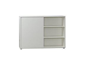 Sideboard / werner works 'basic' / weiß / 160 cm / 3 Ordnerhöhen