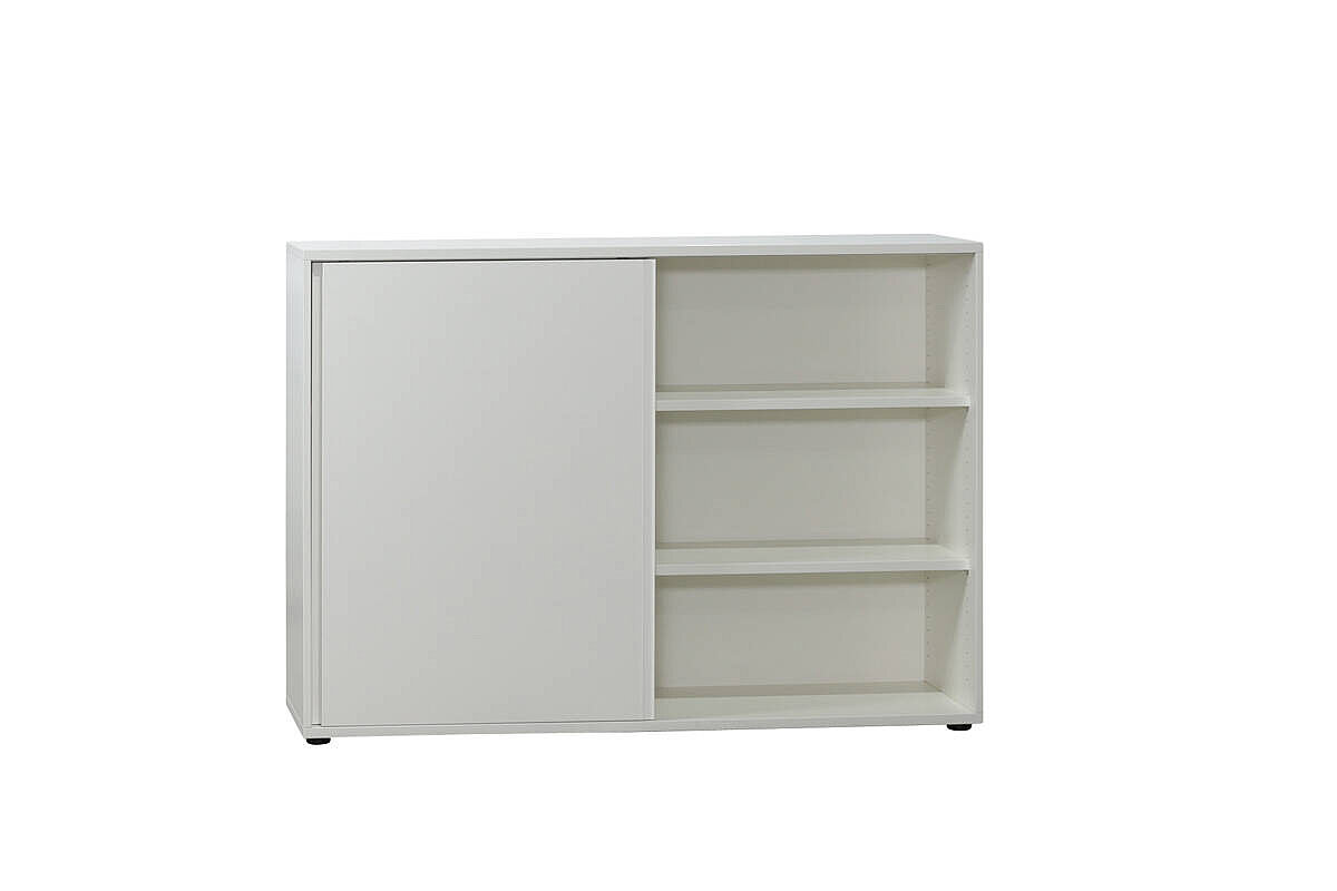 Sideboard / werner works 'basic' / weiß / 160 cm / 3 Ordnerhöhen
