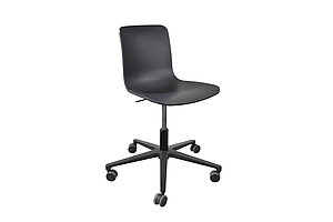 Bürodrehstuhl / vitra 'HAL' / schwarz - mit Sitzkissen in petrol
