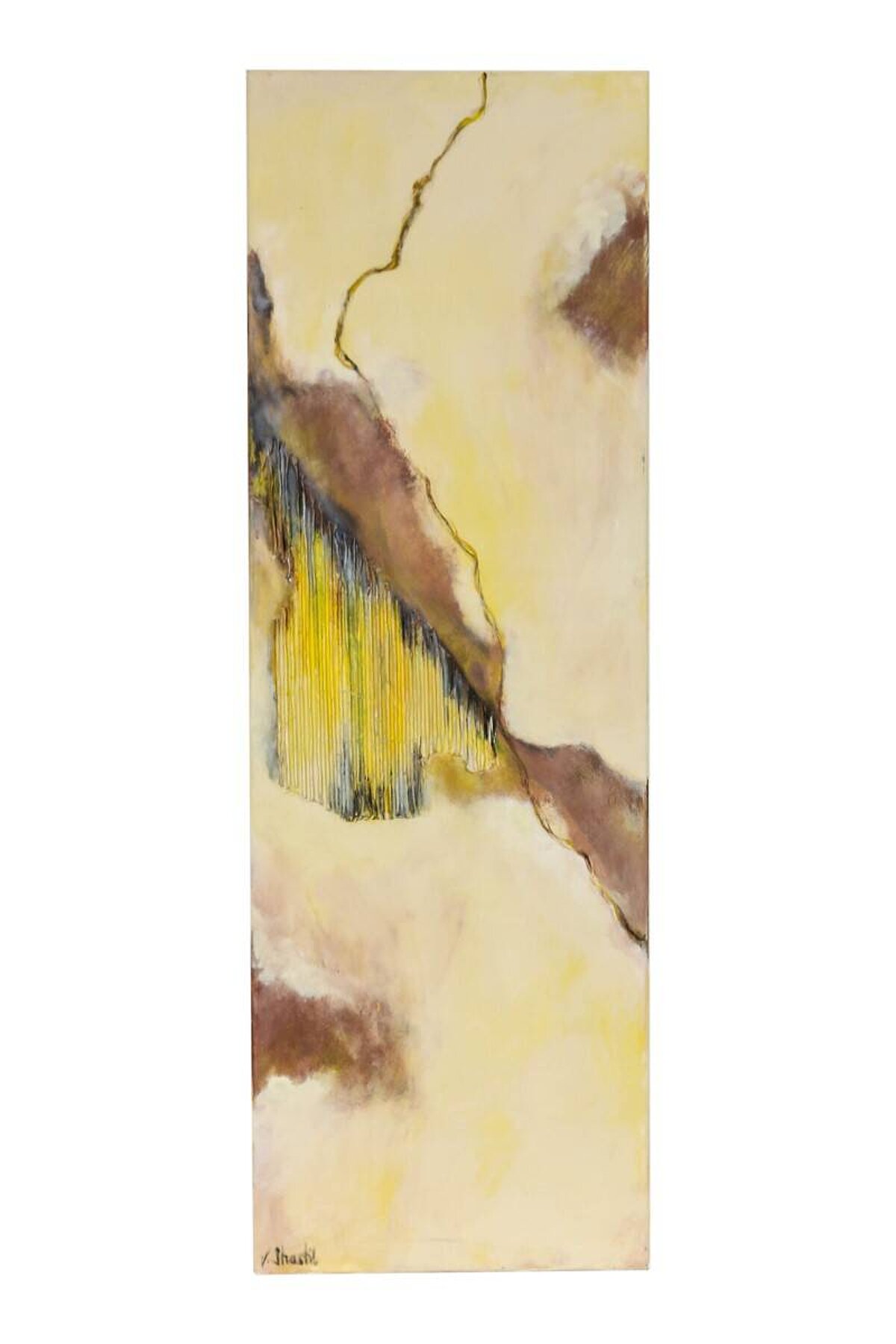 Acrylgemälde 'Licht' von Ulrike Strastil von Strassenheim, 120 x 40 cm