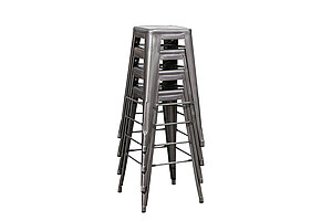 Barhocker / TOLIX / silber / stapelbar / NP 415 EUR