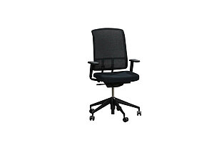 Bürodrehstuhl / vitra 'AM Chair' / Netzrücken / Nero / Hartbodenrollen - NP 875 EUR