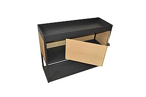 Sideboard / HAY 'New Order' / Sliding Door eiche Furnier / 2 Ordnerhöhen / 100 cm / halboffen