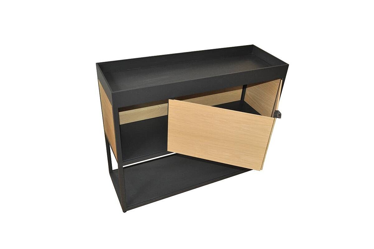 Sideboard / HAY 'New Order' / Sliding Door eiche Furnier / 2 Ordnerhöhen / 100 cm / halboffen