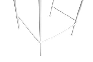 Barhocker / Pedrali 'Nolita' / Gestell weiß / Kissen weiß