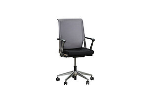 Bürodrehstuhl / Haworth 'Comforto 59' / Netzrücken grau / Sitz schwarz