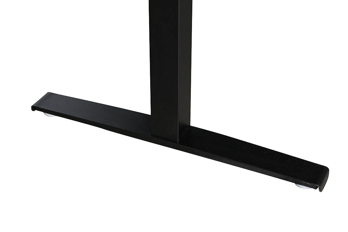 Steh- Sitz-Schreibtisch / Only Ergo 'SQ650' / 160 x 80 cm / schwarz / Kabelschlange