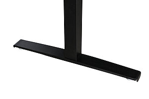 Steh- Sitz-Schreibtisch / Only Ergo 'SQ650' / 160 x 80 cm / schwarz / Kabelschlange