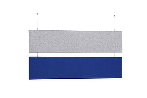 2-tlg. Set Schall-Absorber / grau + blau / Deckenmontage