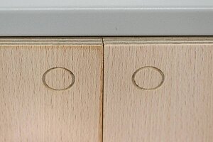 Regalwand / Schrankwand / Ondarreta 'Dry' / 132 x 35 cm / birke/grau