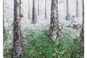 Bild / 'Im Wald' von Tania Jacobi / 230,5 x 199,5 Ölgemälde