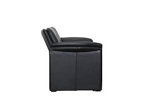Loungesofa / 2-Sitzer / Leolux 'Bora Béta' / Leder schwarz