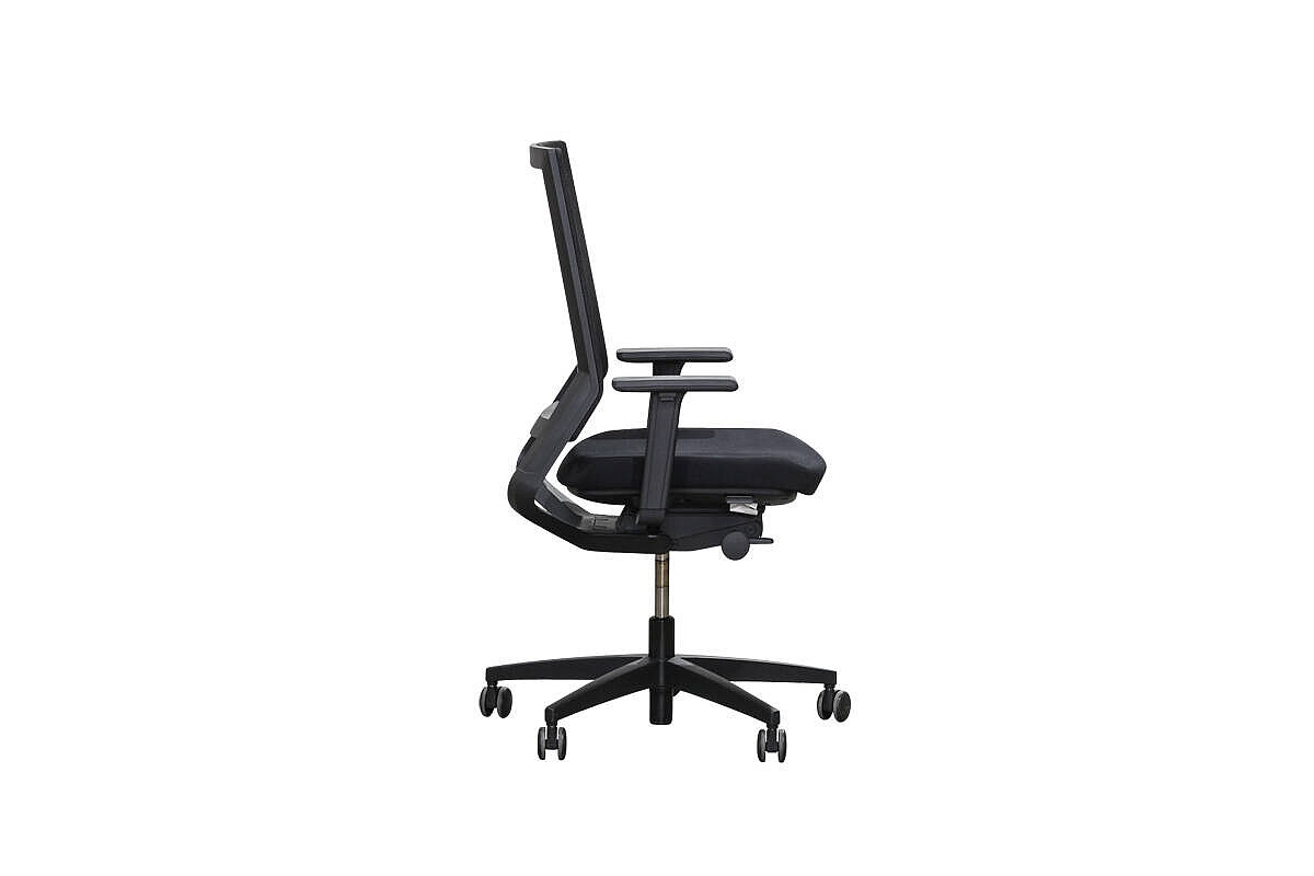 Bürodrehstuhl / viasit 'Impulse' / Netzrücken / schwarz