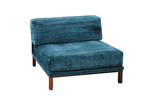 3-tlg. Modulsofa / bolia 'Cosy' / Samtstoff petrol