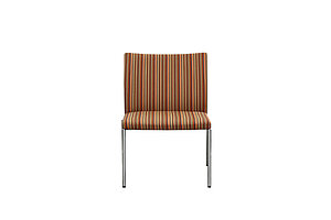Besucherstuhl / Brunner 'Fina' / orange bunt gestreift / 4-Fuß-Gestell