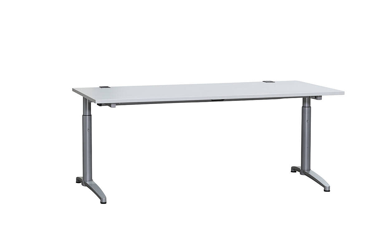 Schreibtisch / Assmann 'Canvaro' / lichtgrau / 180 x 80 cm