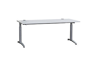 Schreibtisch / Assmann 'Canvaro' / lichtgrau / 180 x 80 cm