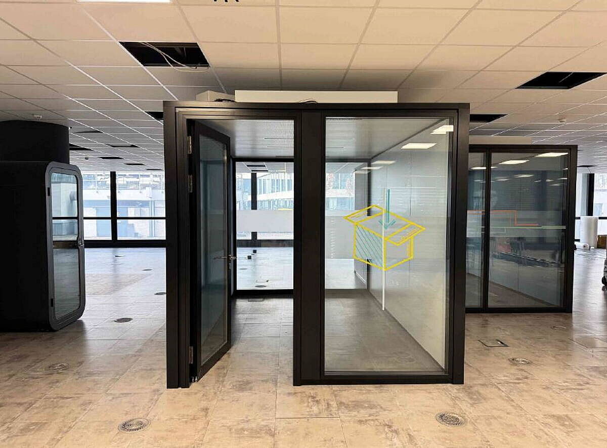 Raum-in-Raum System / Lindner 'Cube Duo' / 2,71 x 2,7 x 4,05 m