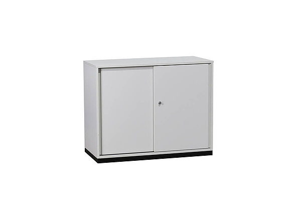 Sideboard / Steelcase / weiß / Schiebetüren / 2 Ordnerhöhen / 100 cm