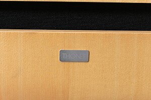 Freischwinger / Thonet 'S 61' / schwarz / Holzrücken / stapelbar