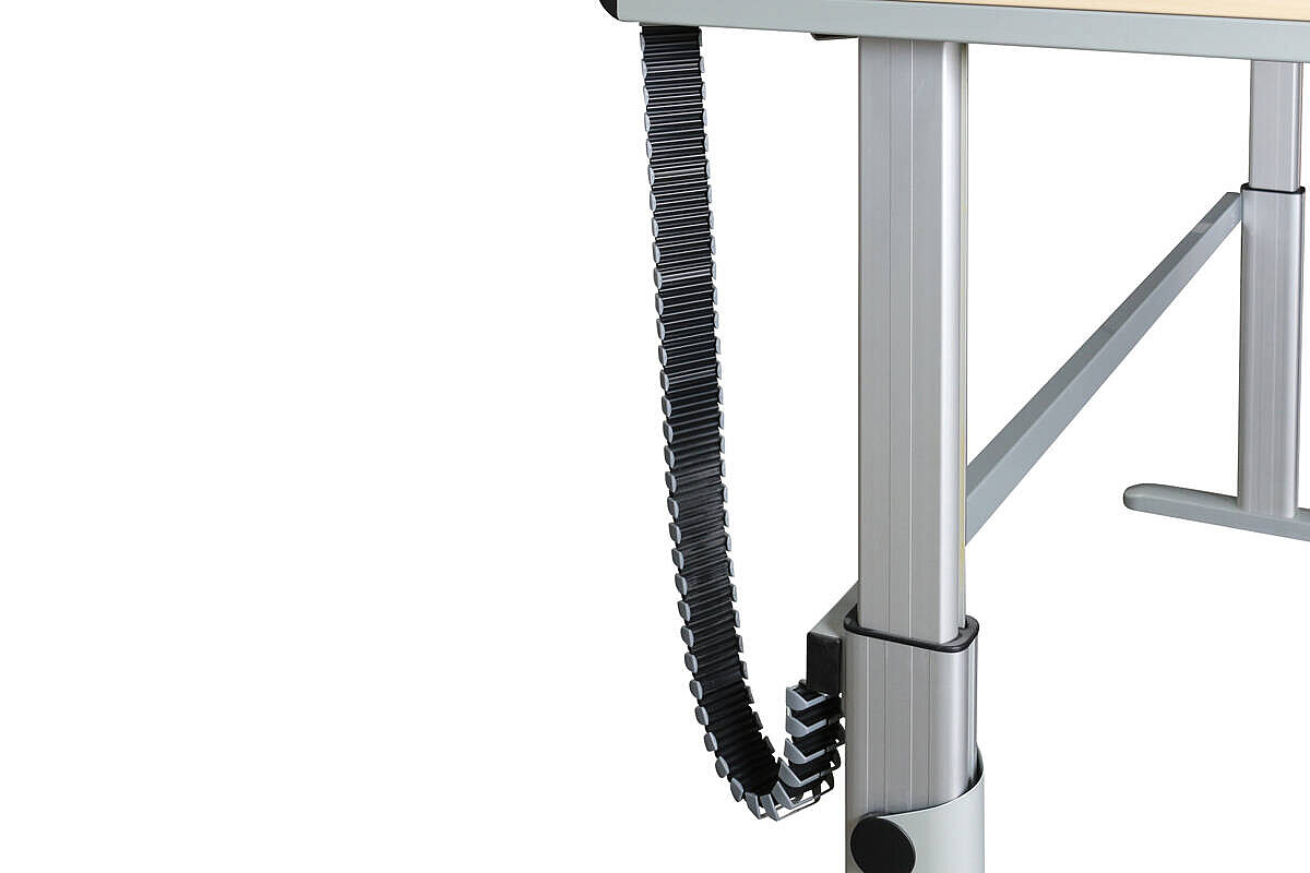 Steh-Sitz-Schreibtisch / Ceka / Cockpitplatte 200 x 90/100 cm / ahorn